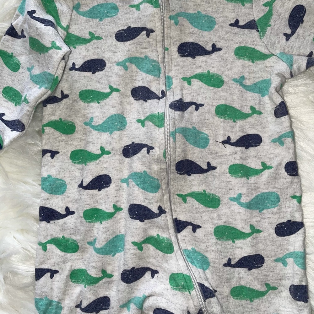 Little Me Baby Boy Whale Pajamas (???) - Picture 2 of 5